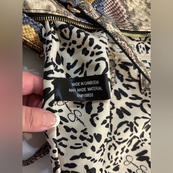 Jessica Simpson Snake Print Satchel - Picture 12 of 16